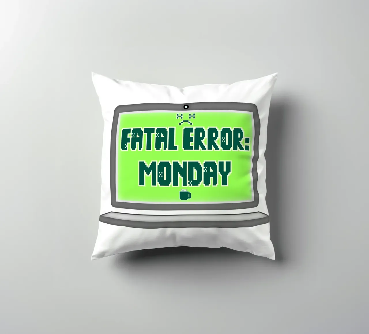 Error fatal Odio los lunes Geek Tech Sarcasmo cojín de sillyindustries