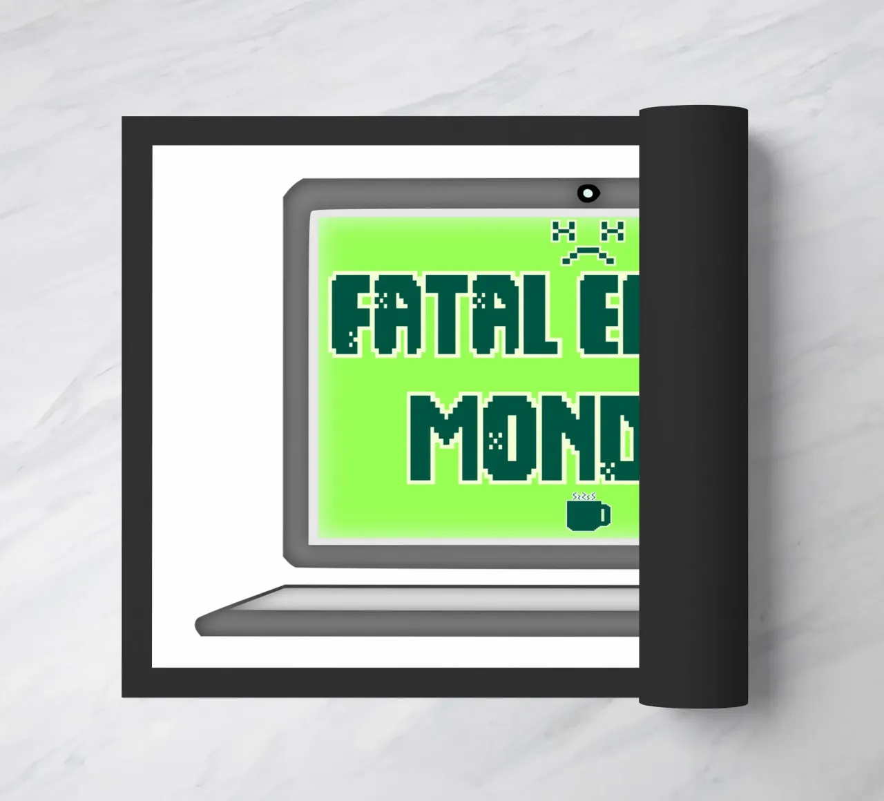 Fatal Error I Hate Mondays Geek Tech Sarcasm doormat by sillyindustries