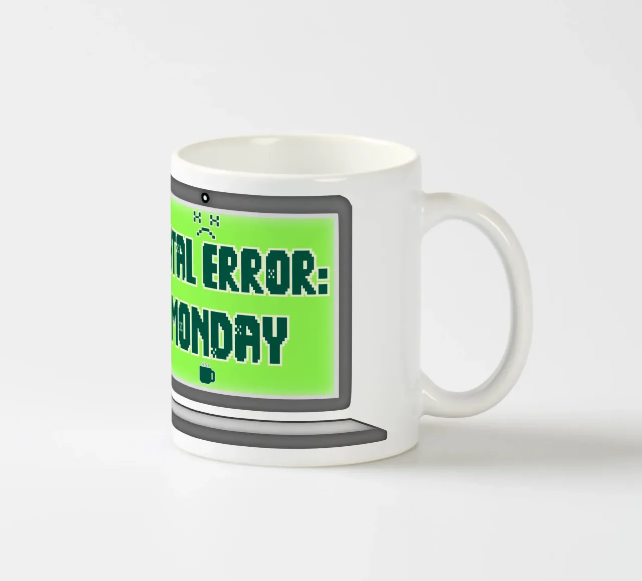 Errore fatale Odio il lunedì Geek Tech Sarcasmo tazza in ceramica da sillyindustries
