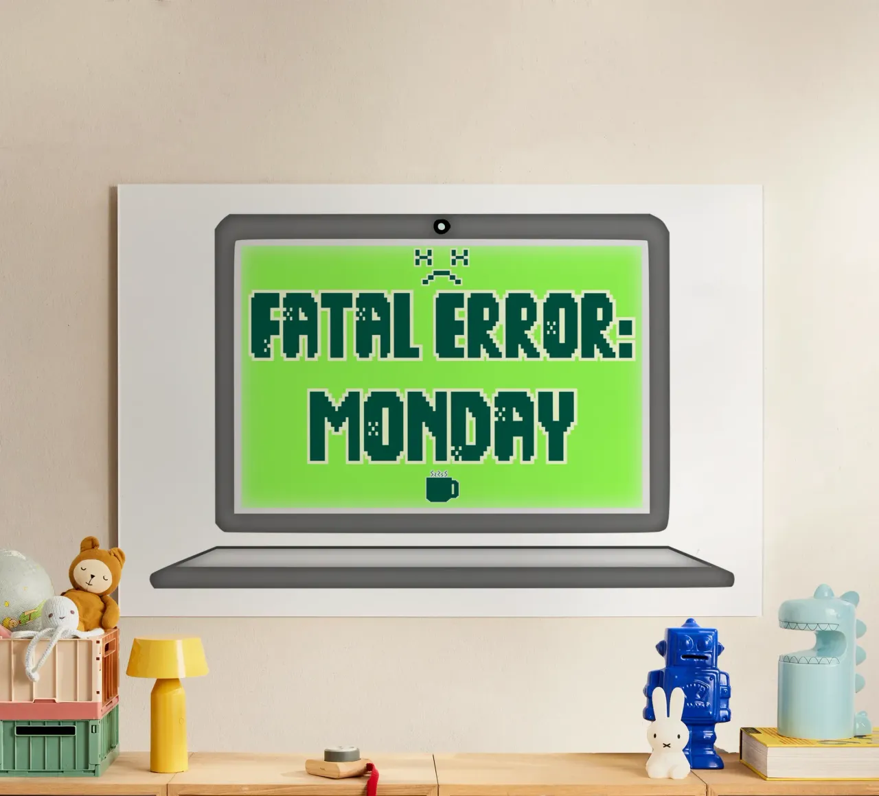 Error fatal Odio los lunes Geek Tech Sarcasmo metacrilato de sillyindustries