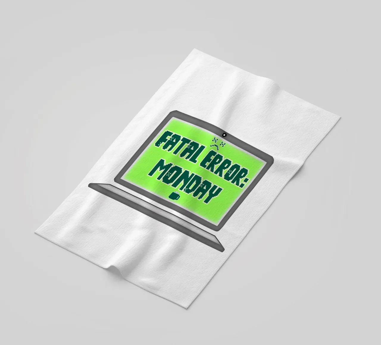 Fatal Error I Hate Mondays Geek Tech Sarcasm beach towel by sillyindustries
