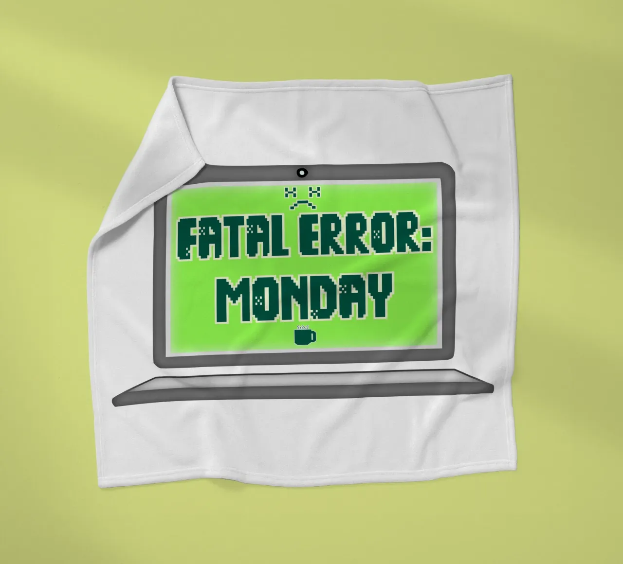 Error fatal Odio los lunes Geek Tech Sarcasmo manta de franela de sillyindustries