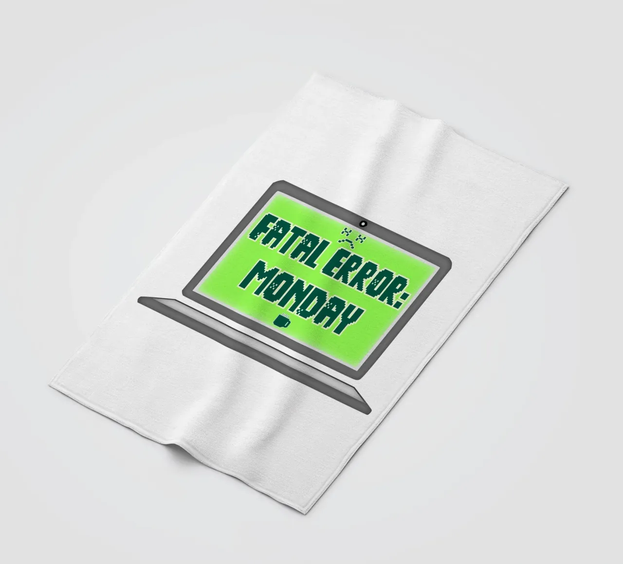 Fatal Error I Hate Mondays Geek Tech Sarcasm fleece blanket by sillyindustries