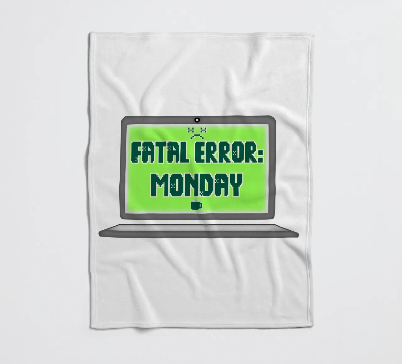 Error fatal Odio los lunes Geek Tech Sarcasmo manta de franela de sillyindustries