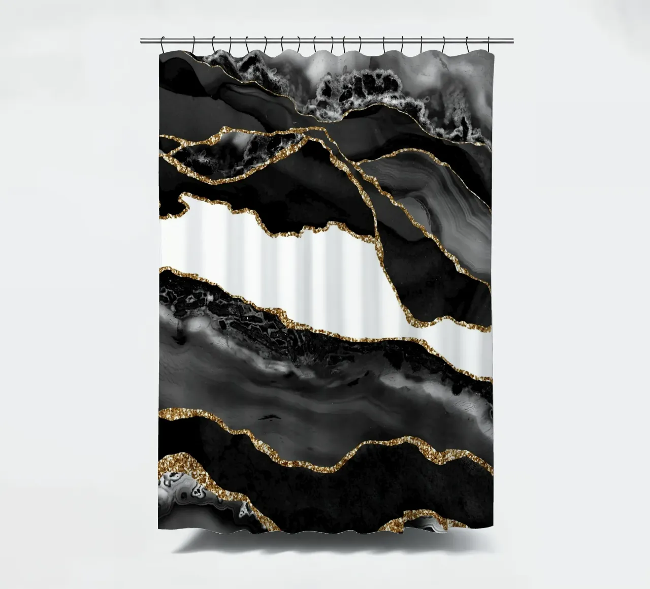 Agata nera e oro Texture 06 tenda da doccia da Gemstone Textures