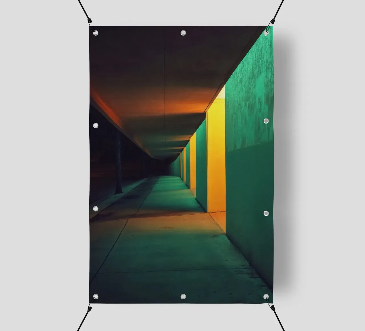 Corridoi di luce: Los Angeles di notte telo in pvc da By Night