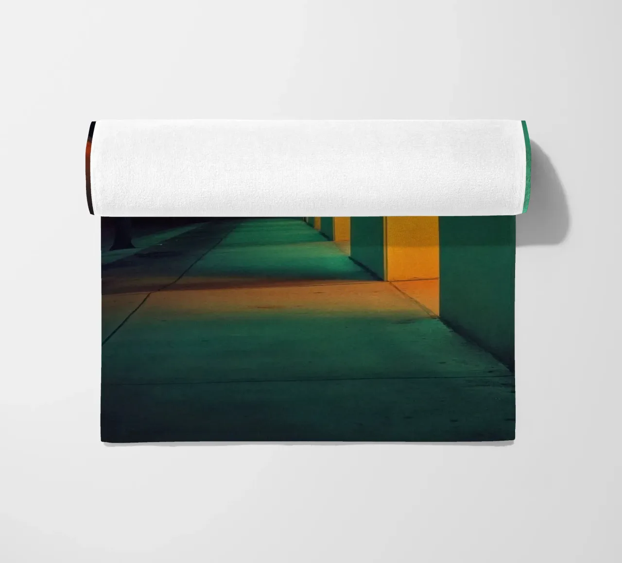 Corridors of Light: Los Angeles by night beach towel by By Night