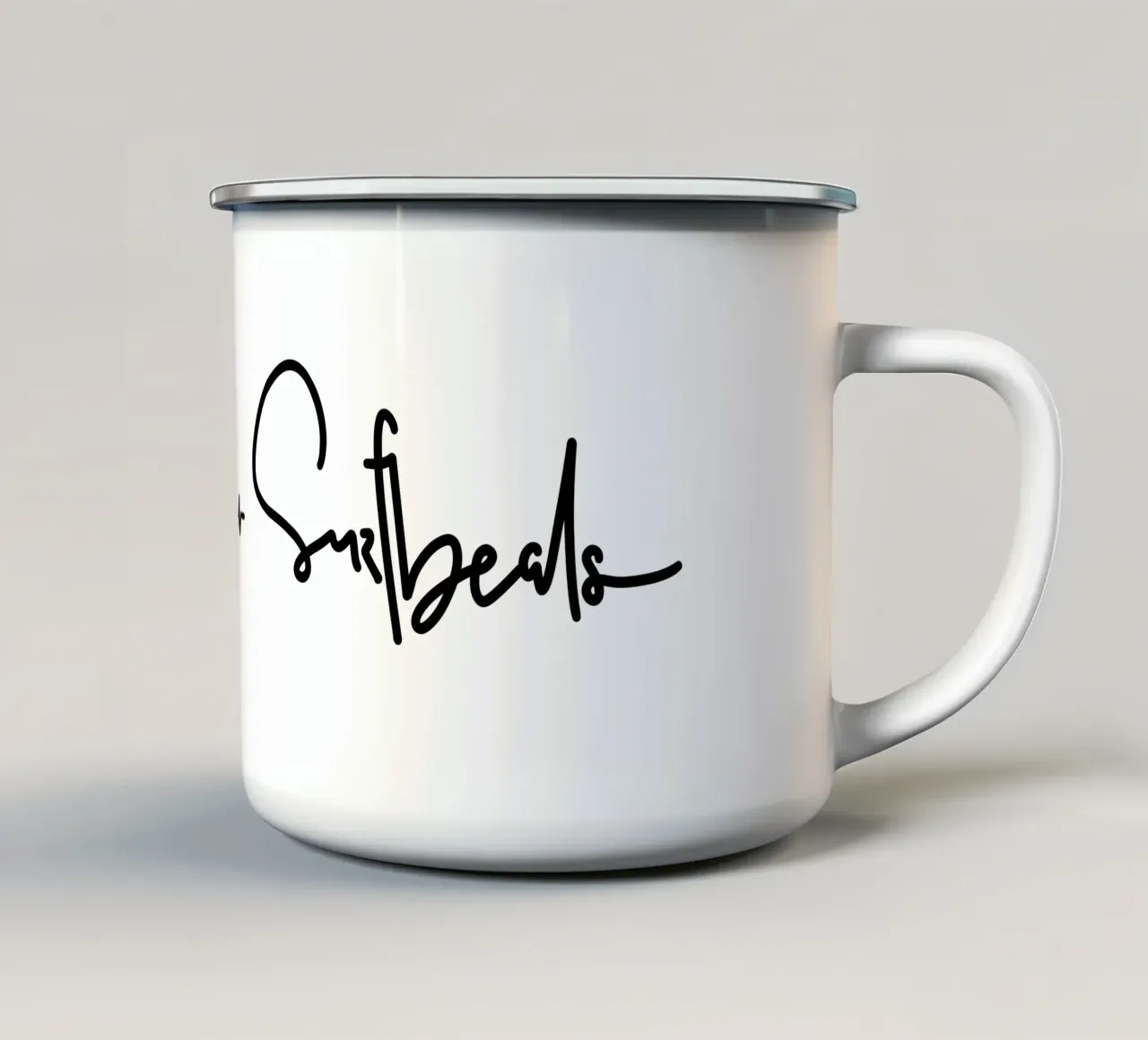 Surfbeats tazza in smalto da LIMITED EDITION LETTERS