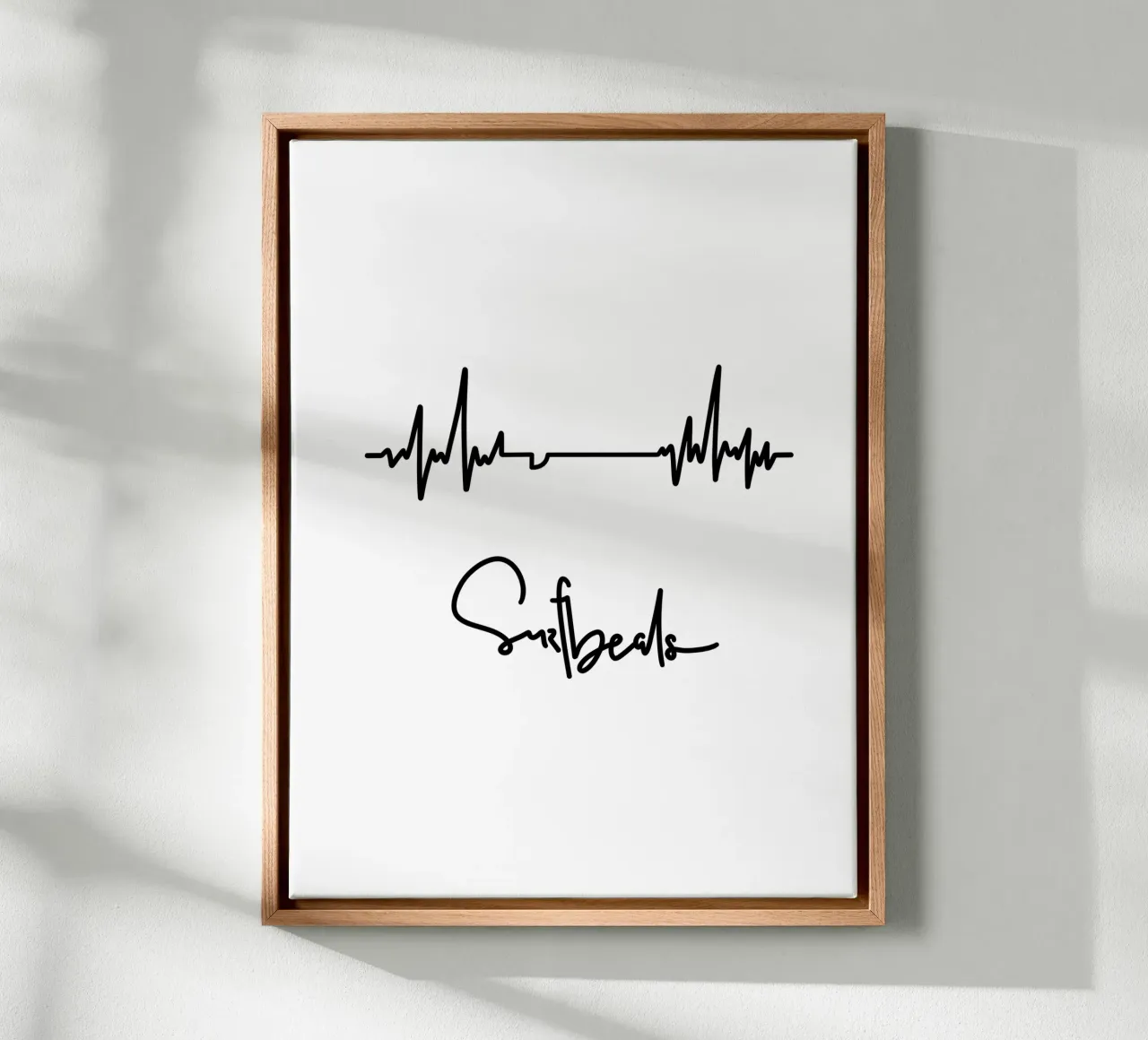 Surfbeats canvas met Baklijst van LIMITED EDITION LETTERS