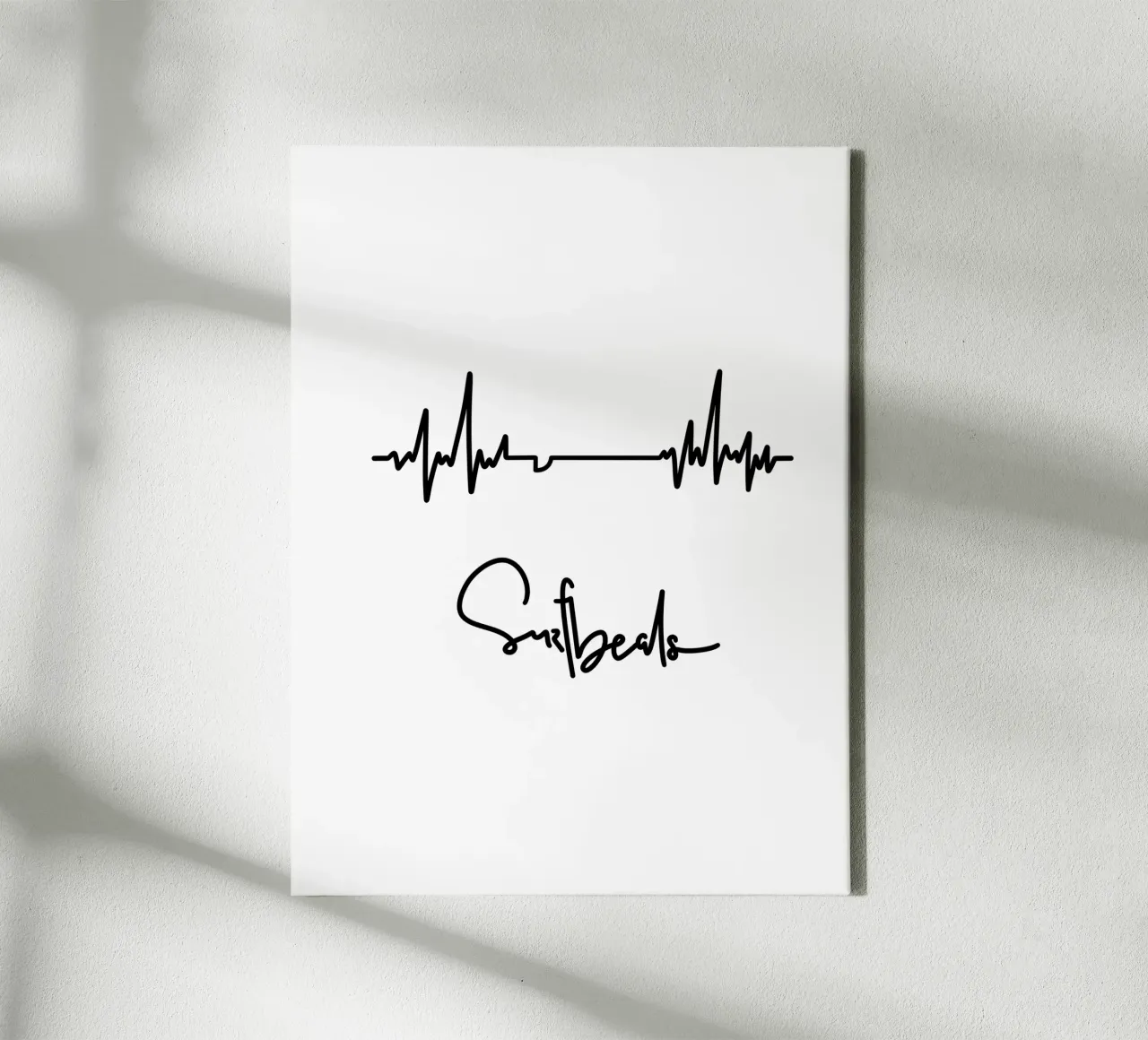 Surfbeats canvas met Baklijst van LIMITED EDITION LETTERS