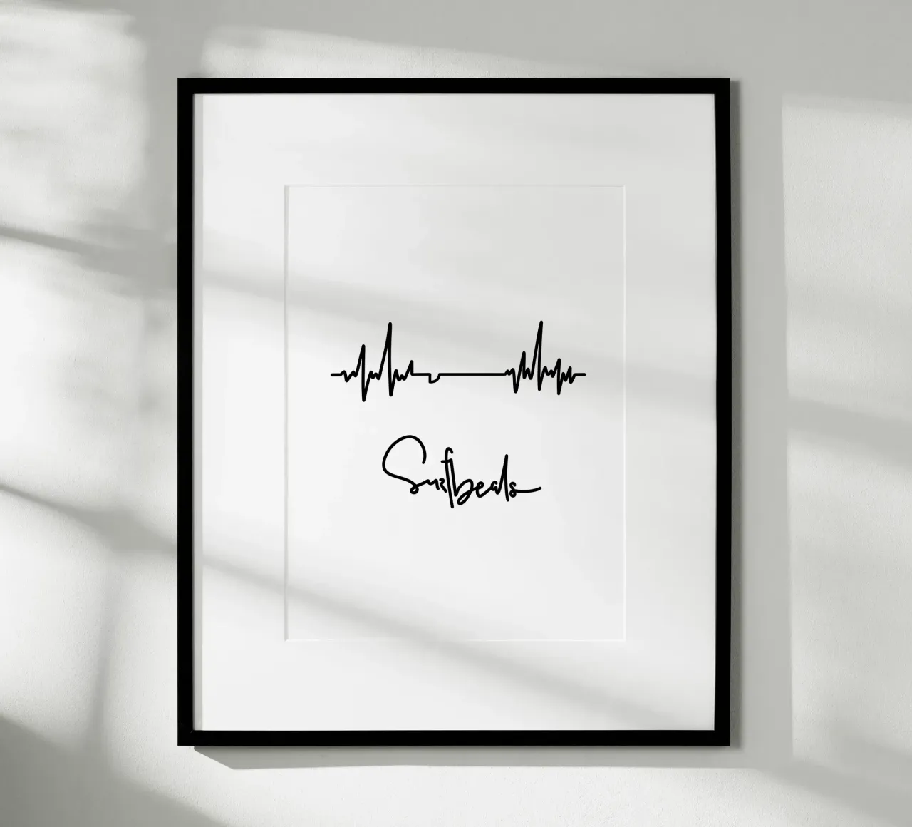 Surfbeats poster con telaio in plastica da LIMITED EDITION LETTERS