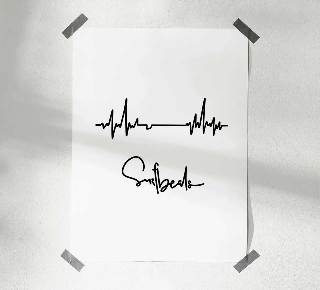 Surfbeats poster con telaio in plastica da LIMITED EDITION LETTERS