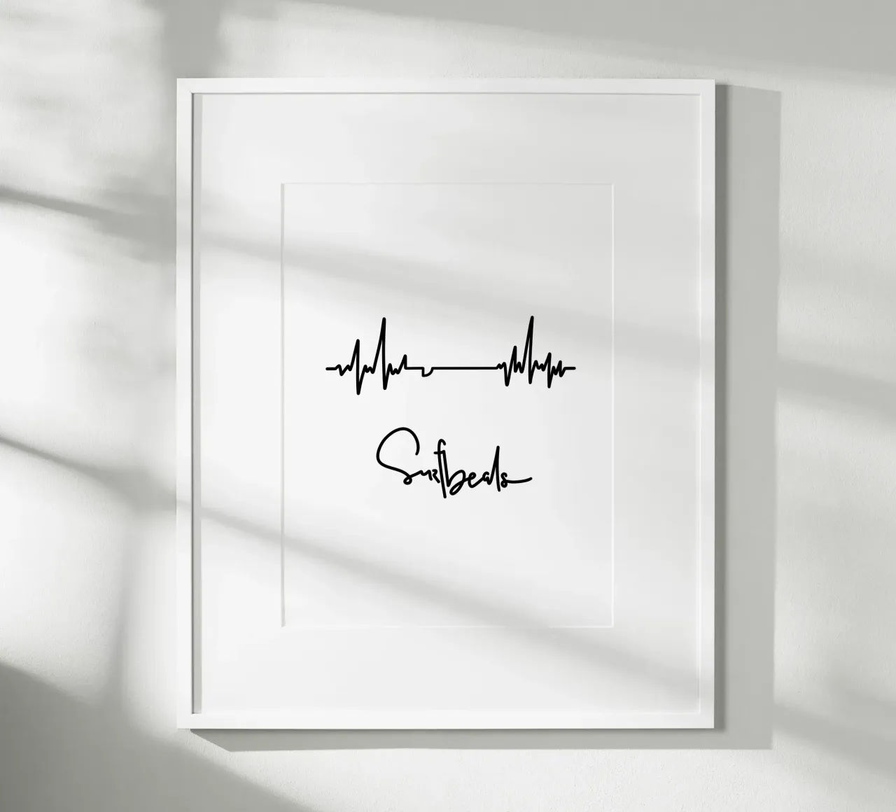 Surfbeats poster con telaio in plastica da LIMITED EDITION LETTERS