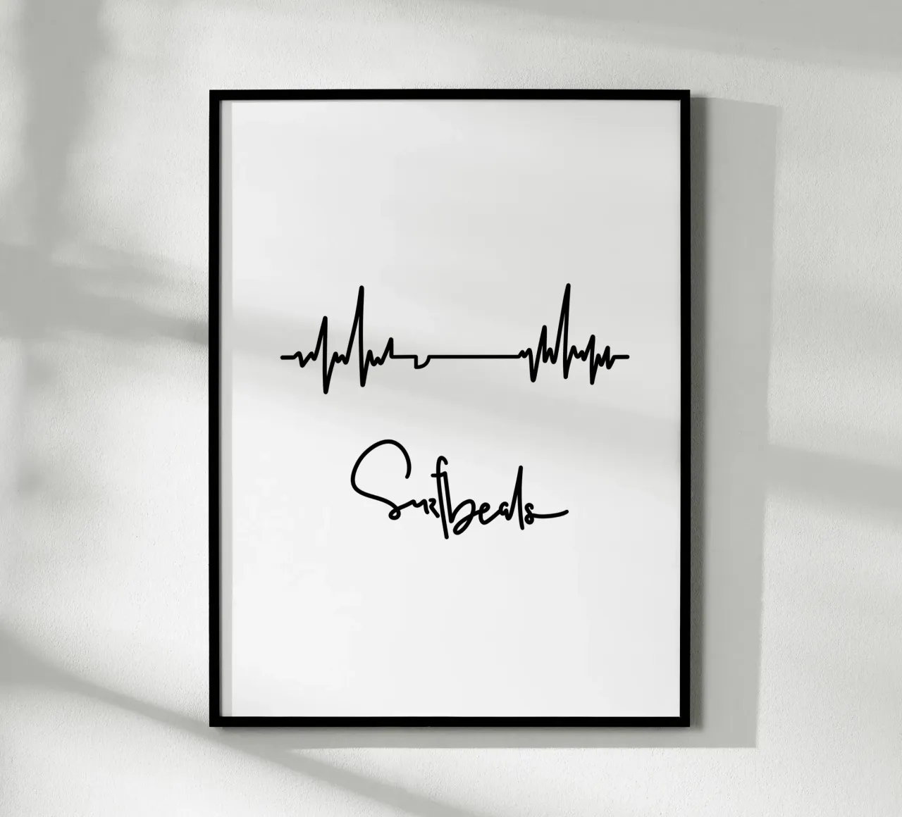 Surfbeats poster con telaio in plastica da LIMITED EDITION LETTERS