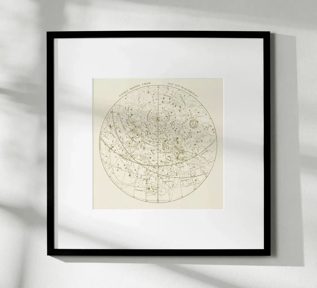 Visible Heavens Gold poster con telaio in alluminio da Astër