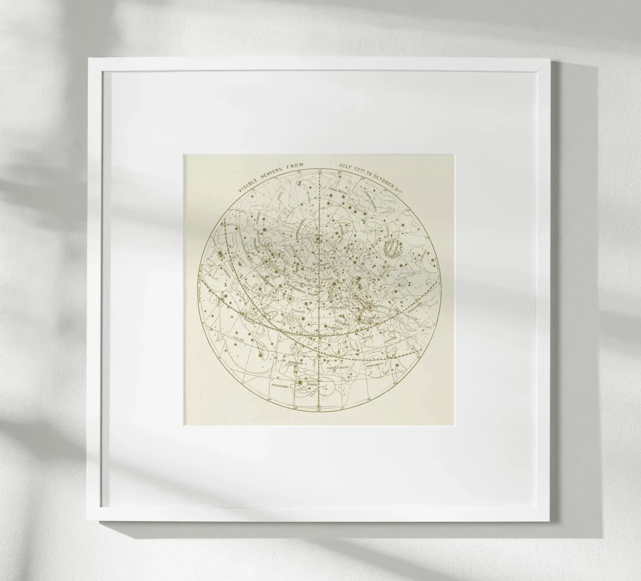 Visible Heavens Gold poster con telaio in alluminio da Astër