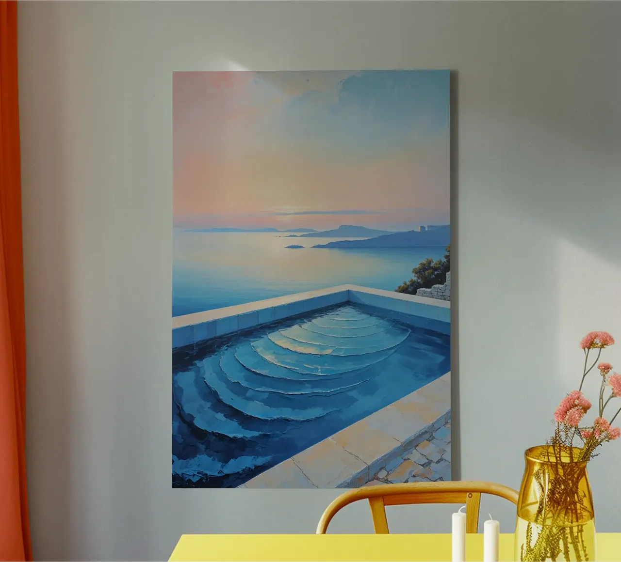 Horizon Meets Infinity Pool in Artistic Composition tela da AlbertKlee