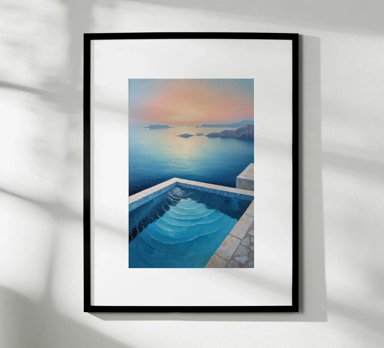 Dreamy Sunset Over an Infinity Pool poster da AlbertKlee