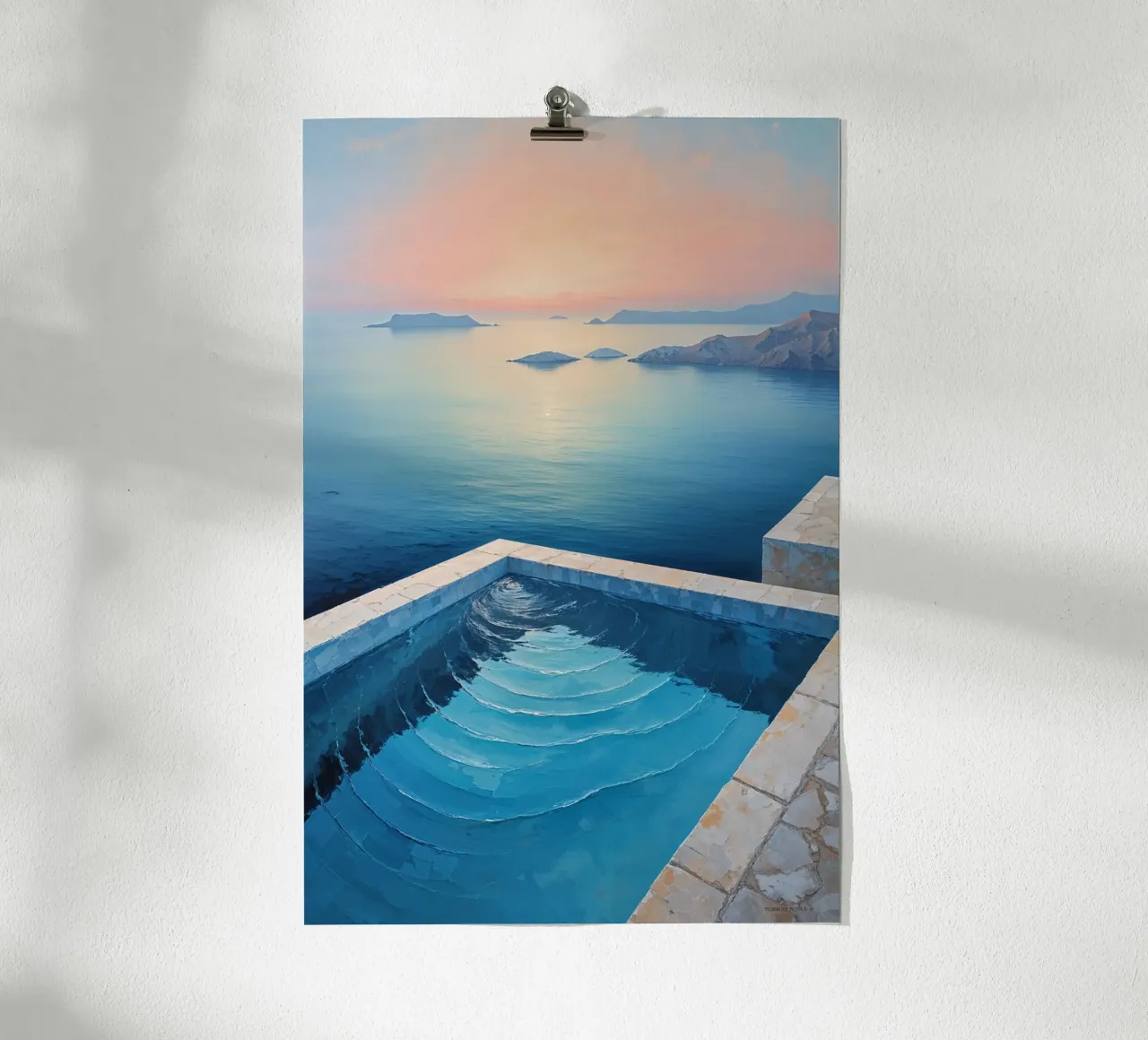 Dreamy Sunset Over an Infinity Pool poster da AlbertKlee