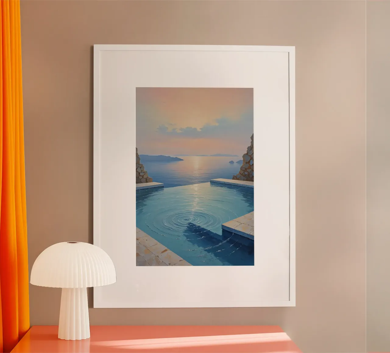 Infinity Pool with Sunset Reflection poster by AlbertKlee