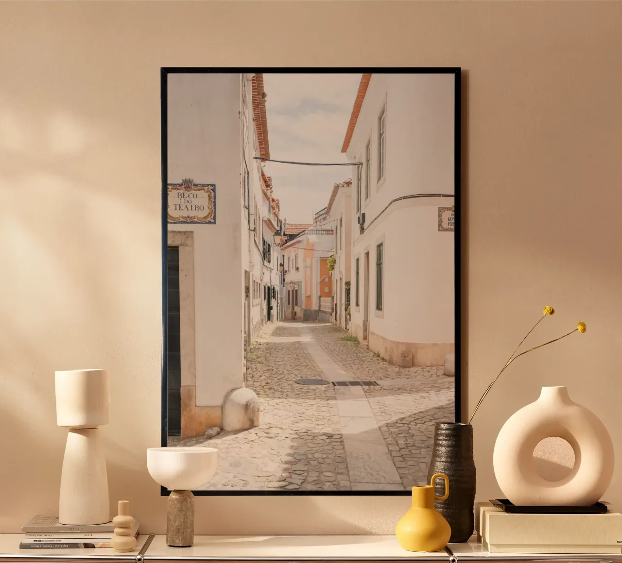 Cascais, Portogallo poster con telaio in legno da Henrike Schenk Photography