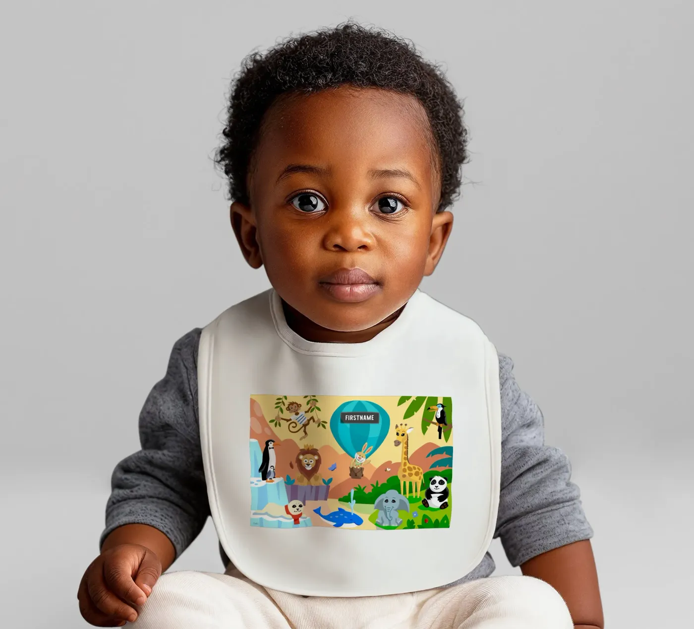 Animals baby bib by C.WILL