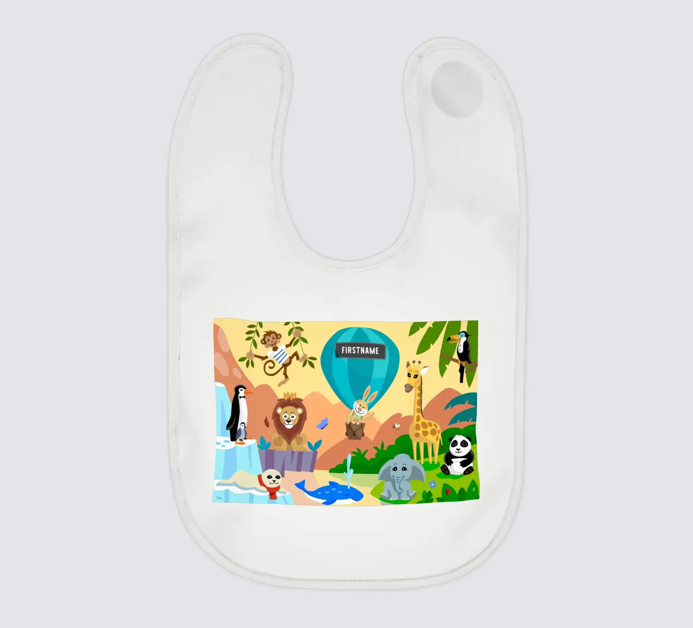 Animals baby bib by C.WILL