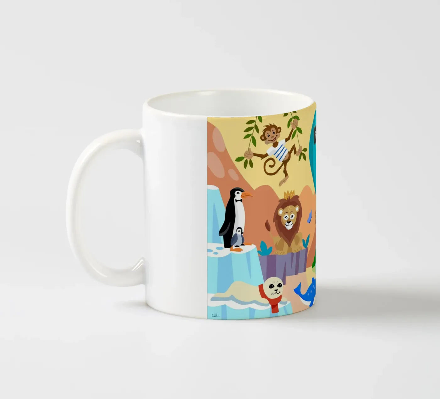 Animals ceramic mug by C.WILL
