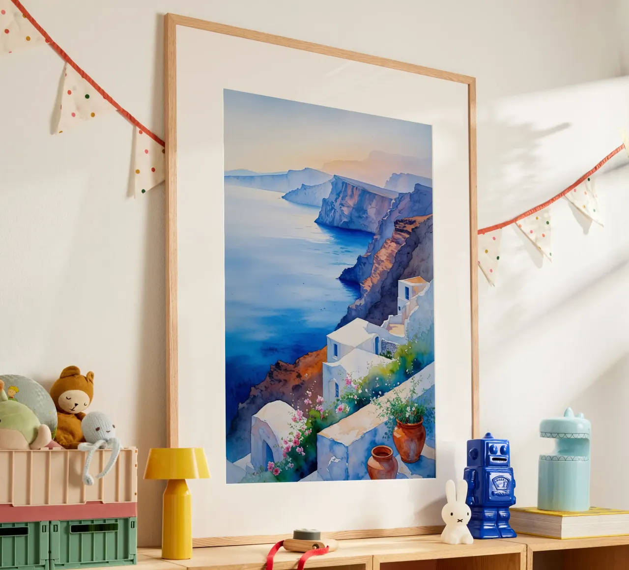 Santorini's Timeless Watercolor Charm carta hahnemühle da AlbertKlee