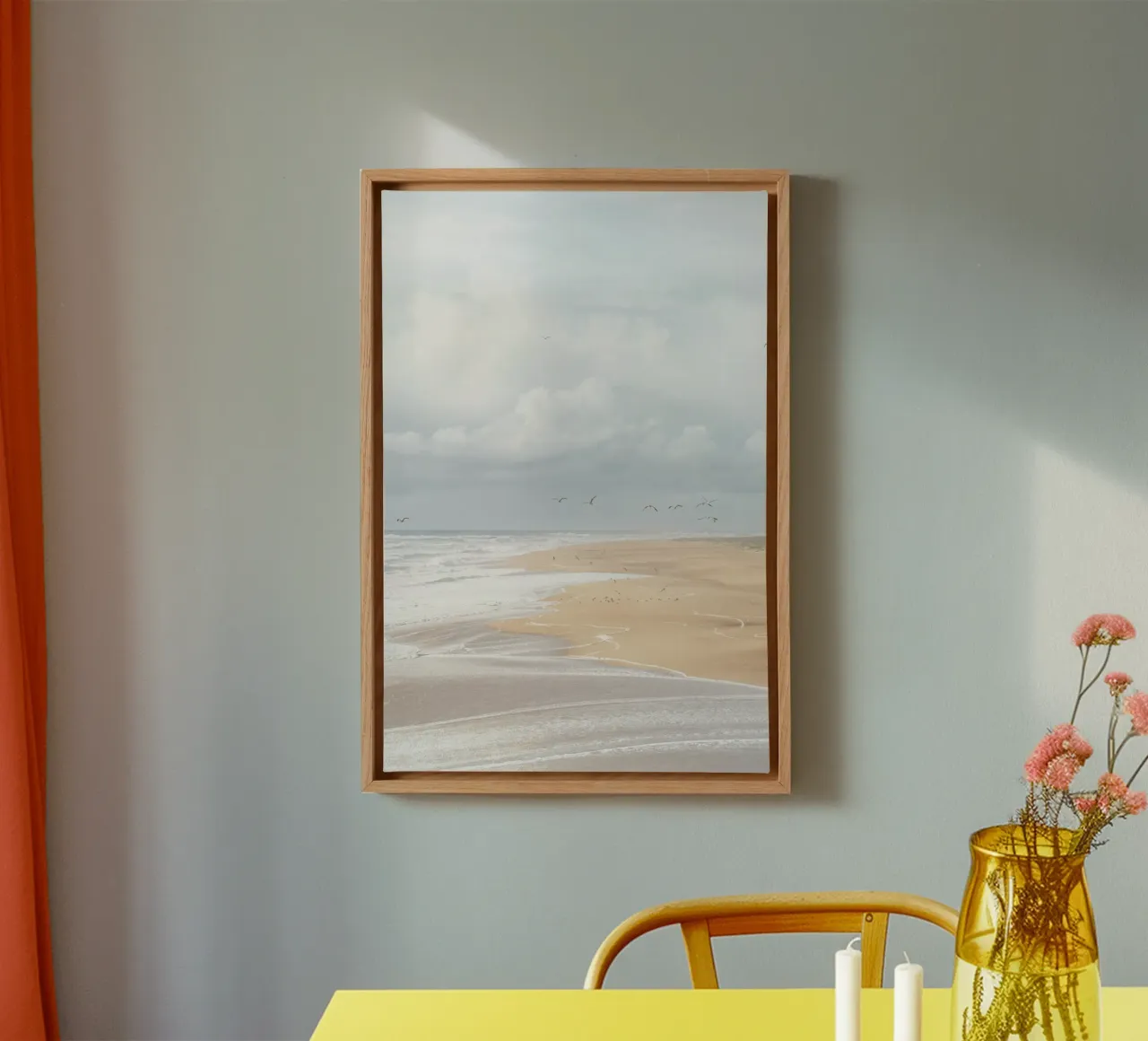 Spiaggia di Nazaré, Portogallo tela con Cornice a cassetta da Henrike Schenk Photography