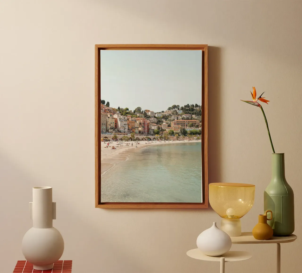 Summer in Menton canvas with Floater frame by Henrike Schenk Photography