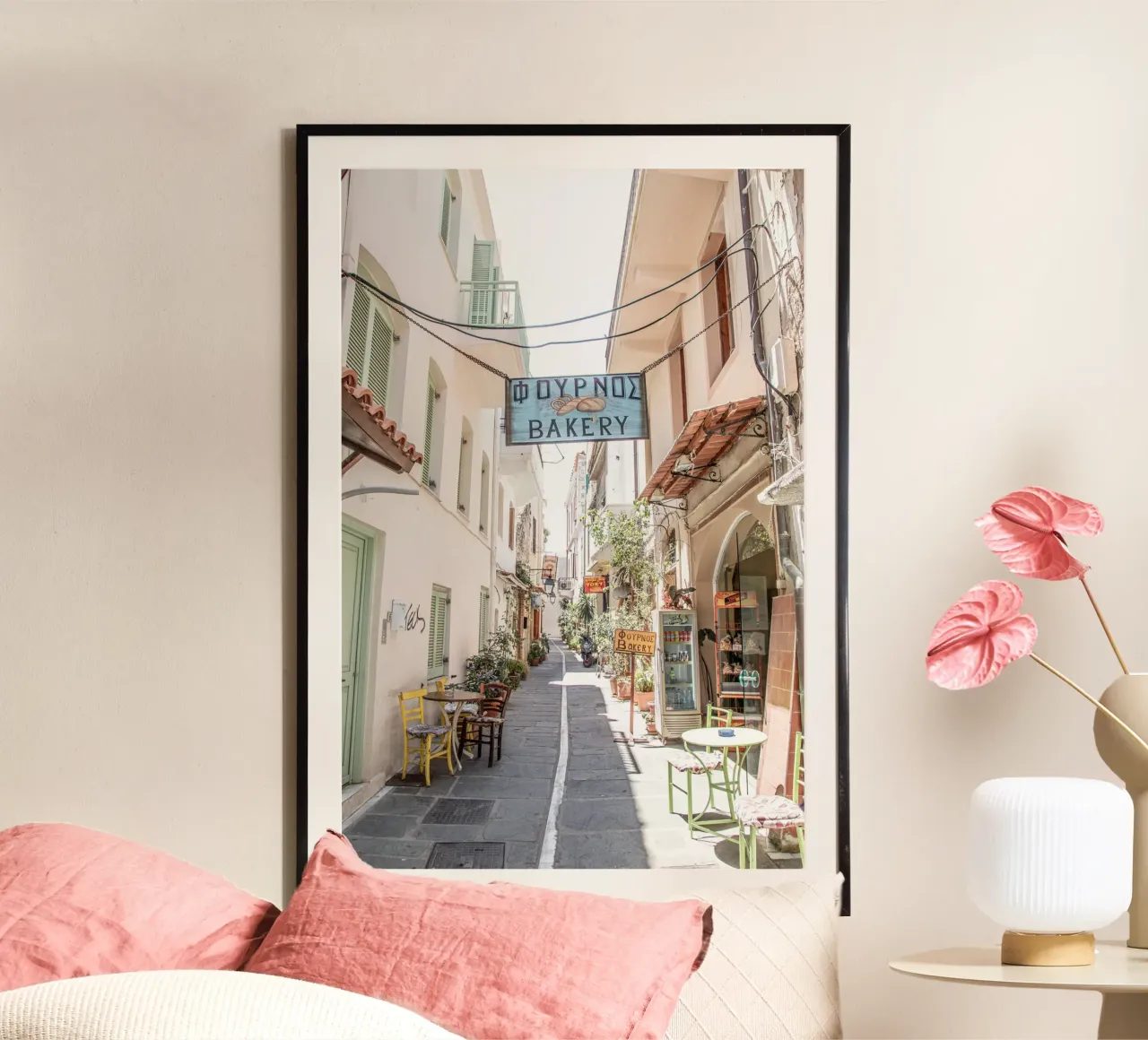 Verano en Grecia poster con marco de aluminio de Henrike Schenk Photography