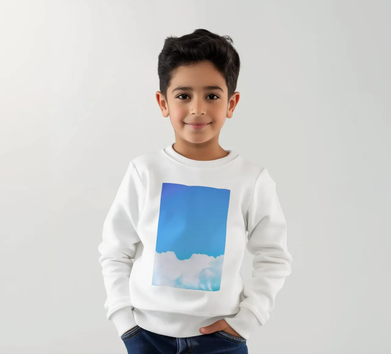 Blue Clouds I felpa bambino da Tal Paz-Fridman