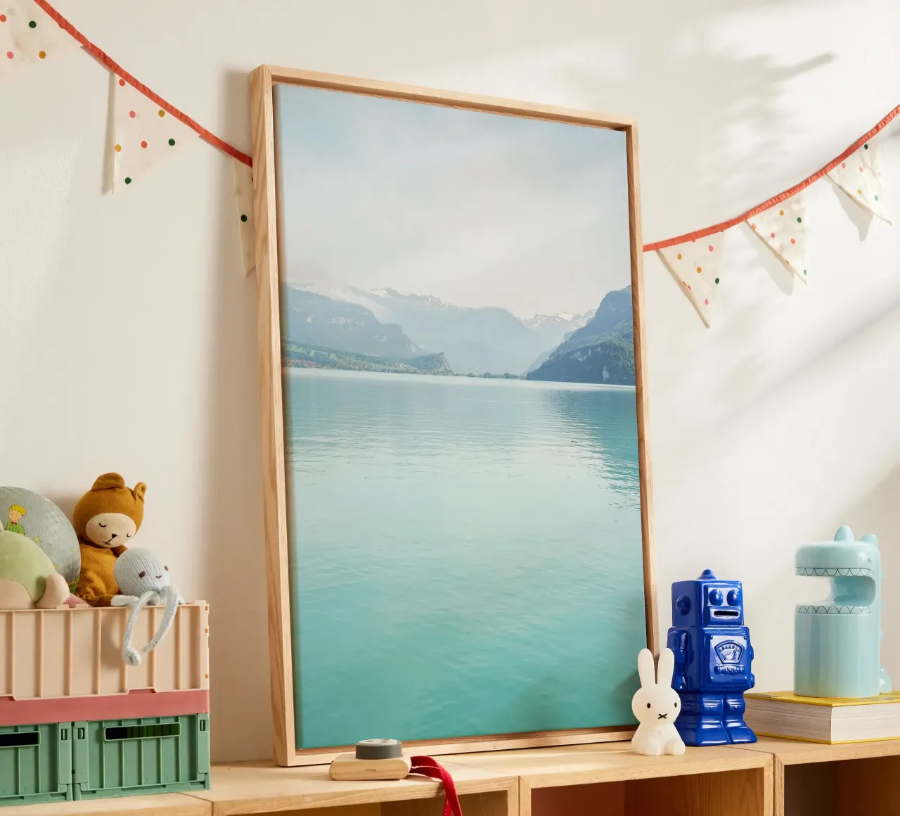 Brienzmeer, Zwitserland canvas met Baklijst van Henrike Schenk Photography