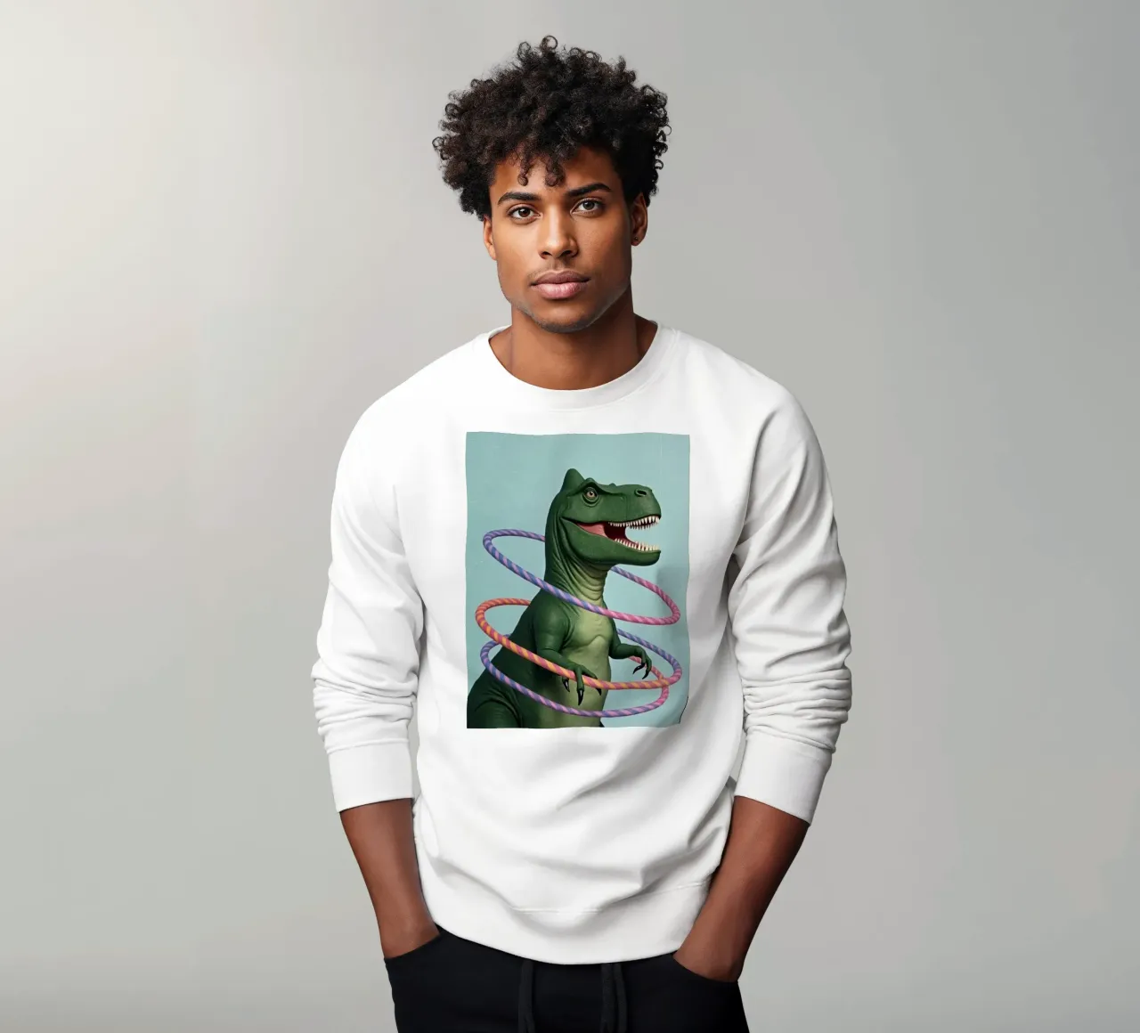 Playful T-Rex Dinosaur sudadera de Attaboy Dsgn