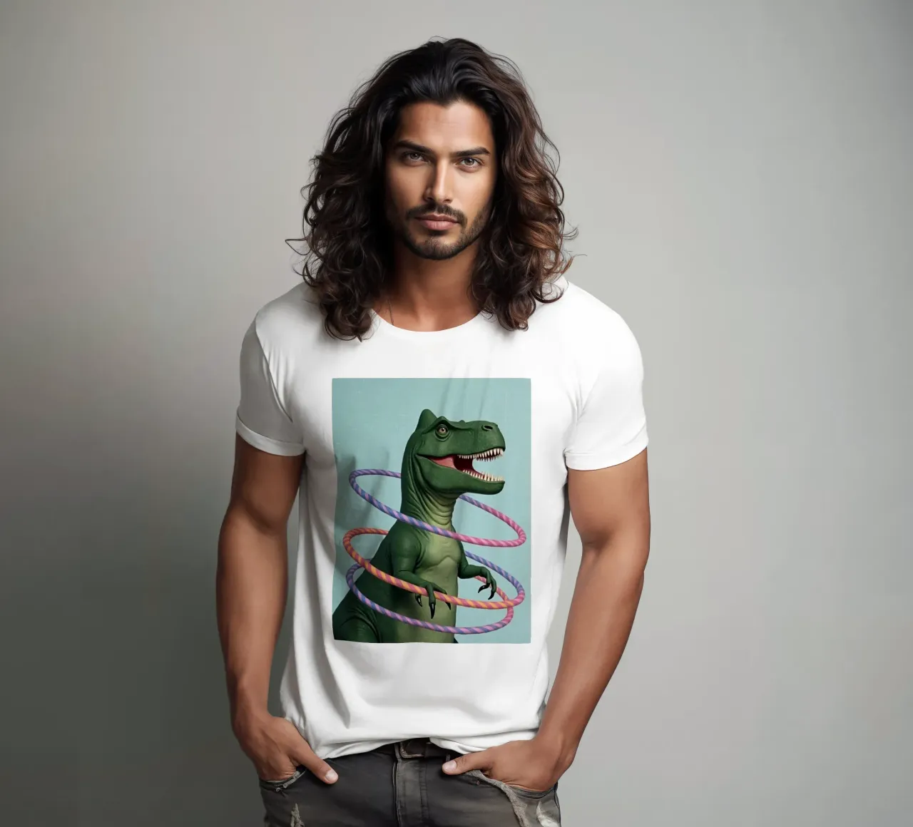 Playful T-Rex Dinosaur t-shirt da Attaboy Dsgn