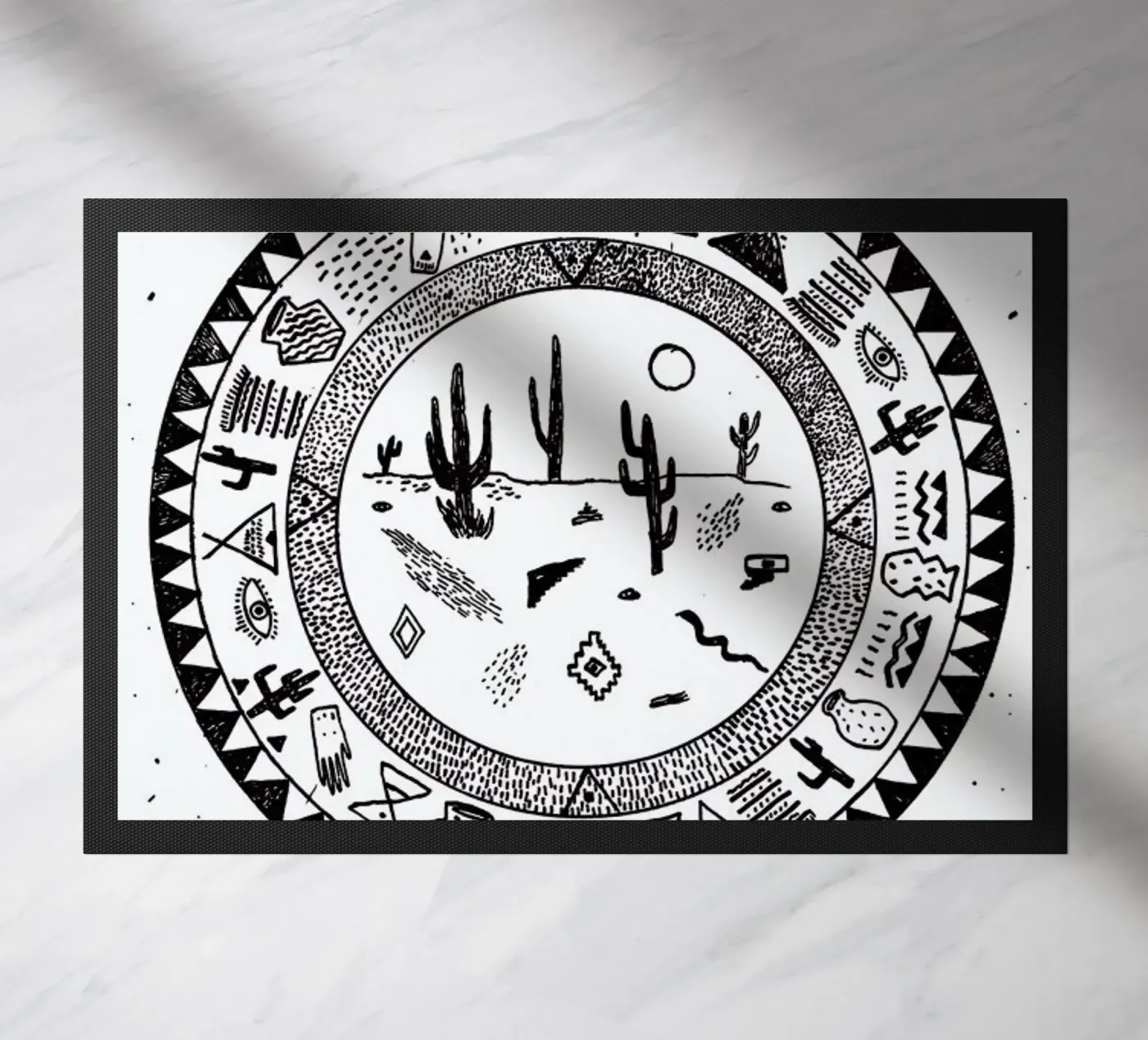 Inside Deserts doormat by Kris Tate