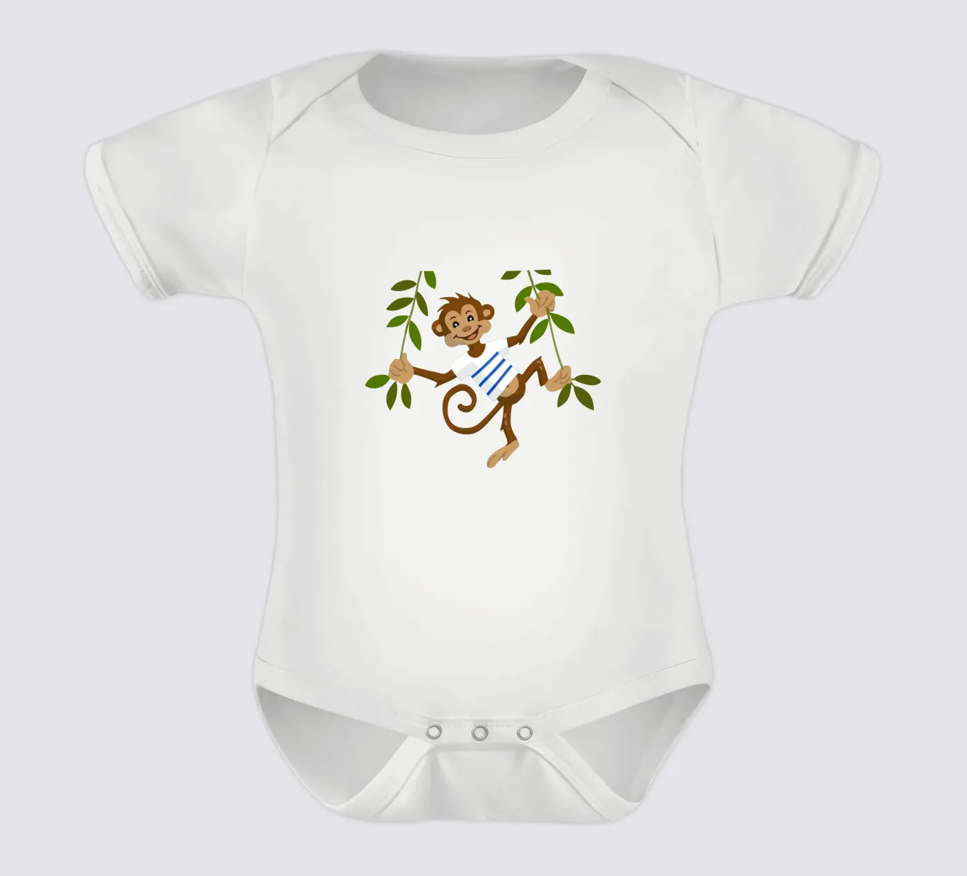 Aap babyrompertje korte mouwen van C.WILL
