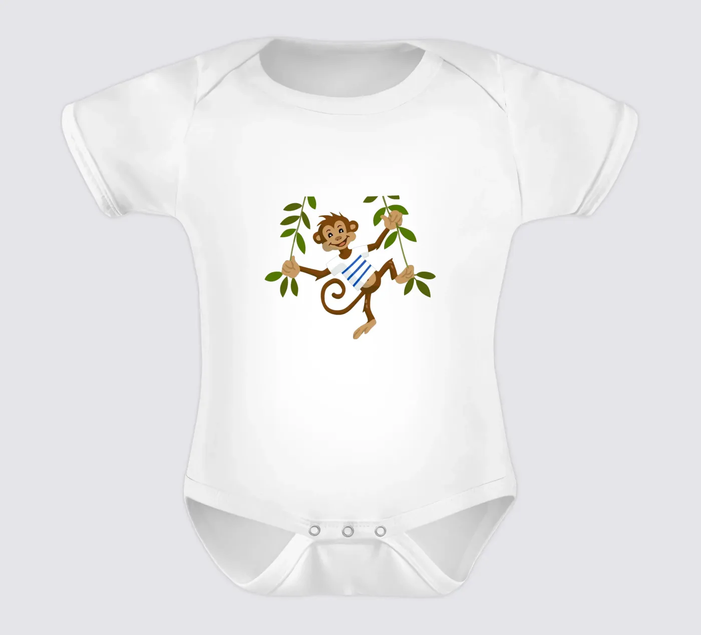 Aap babyrompertje korte mouwen van C.WILL