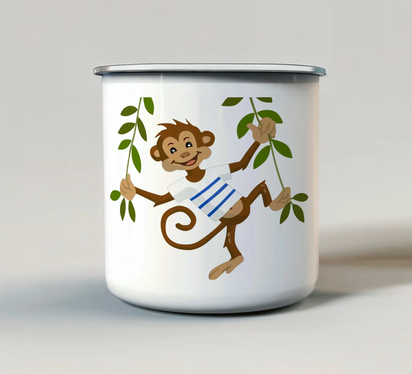 Monkey enamel mug by C.WILL