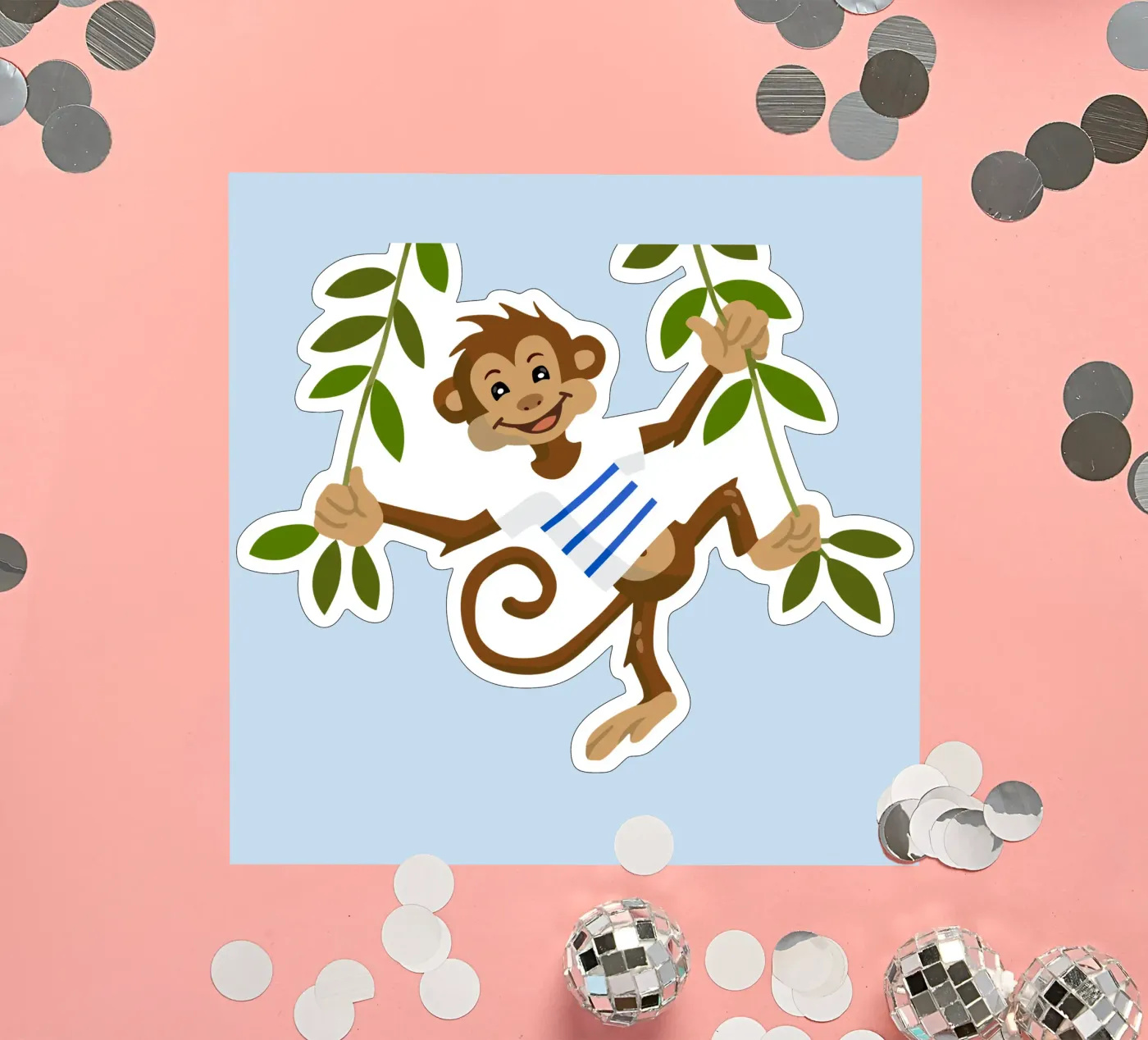 Monkey sticker by C.WILL