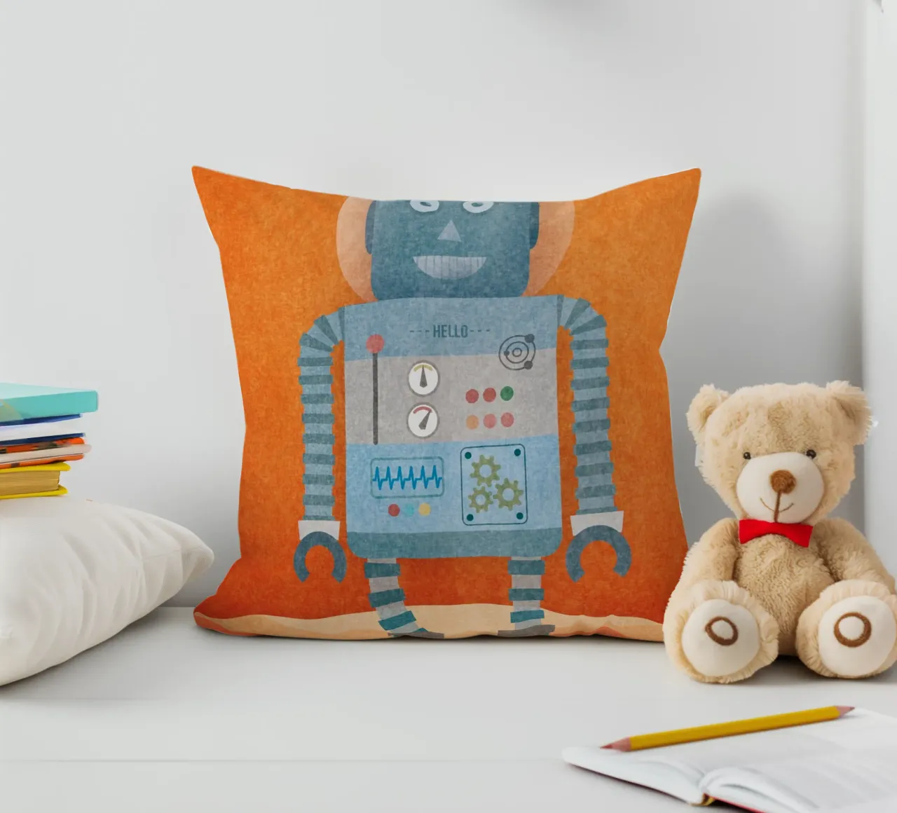 Hello Mr Robot Kissen von lazydaypaper