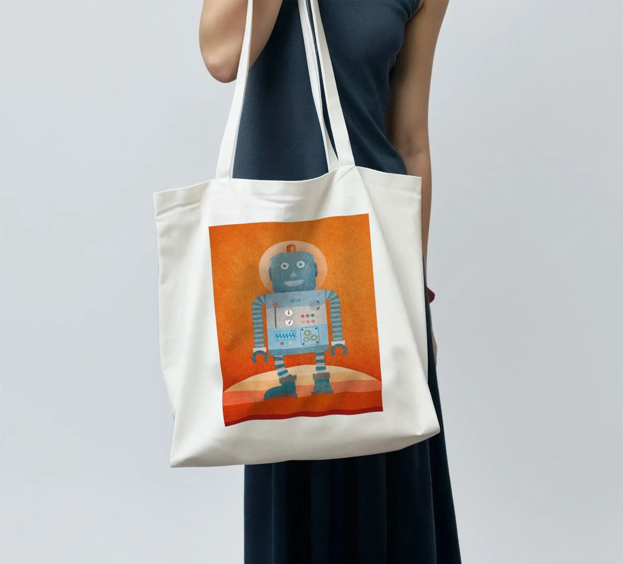 Hello Mr Robot borsa in juta da lazydaypaper