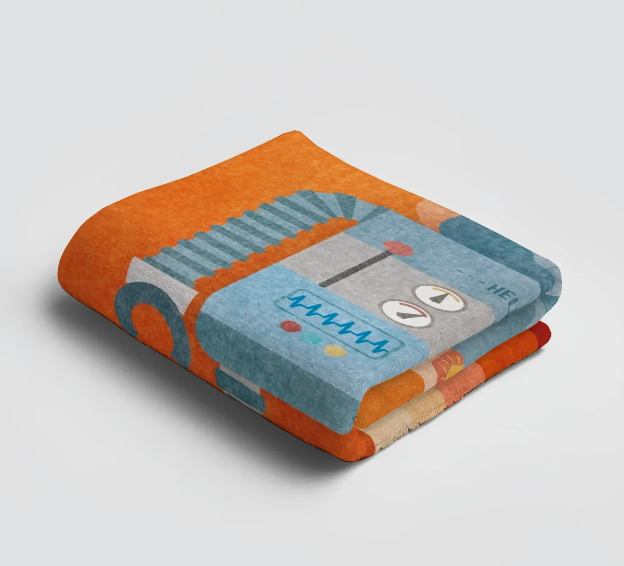 Hello Mr Robot towel by lazydaypaper