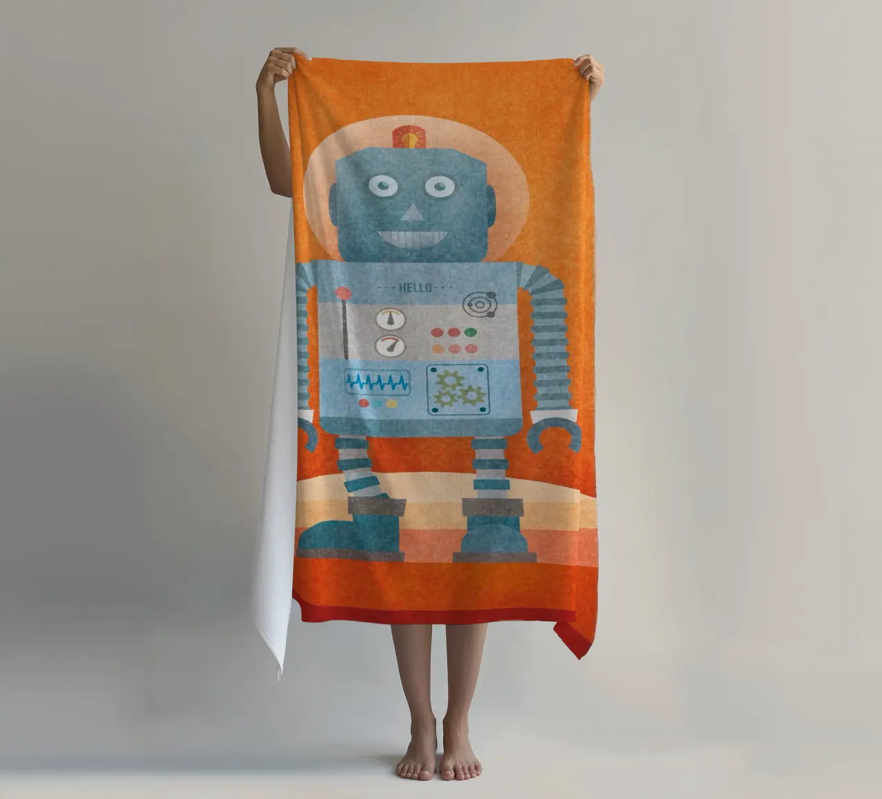 Hello Mr Robot Strandtuch von lazydaypaper
