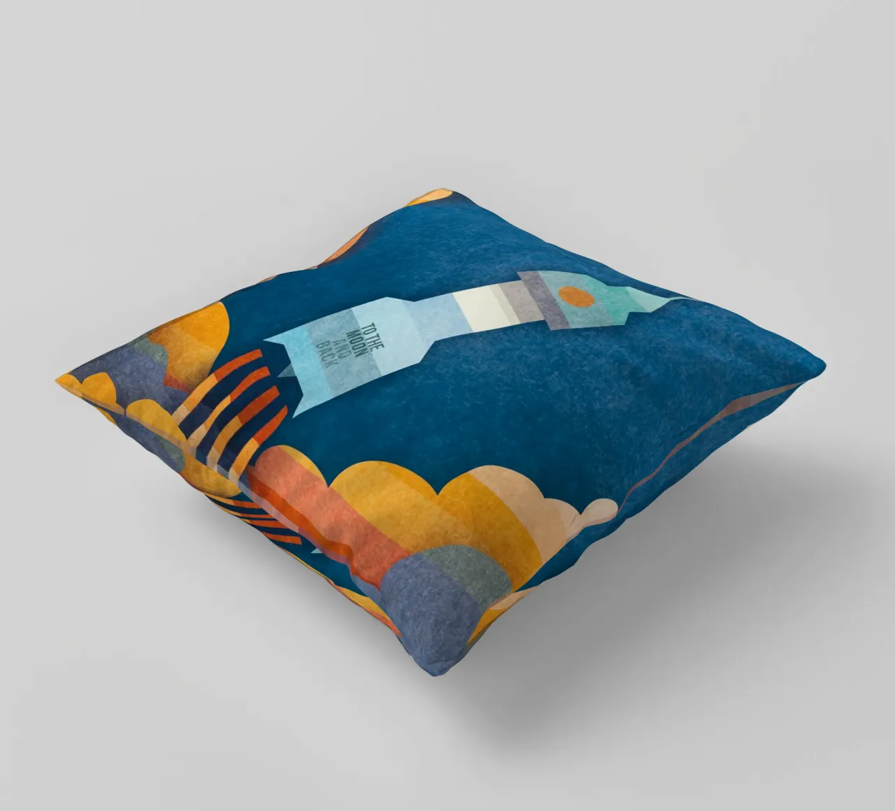 To The Moon And Back cuscino da lazydaypaper