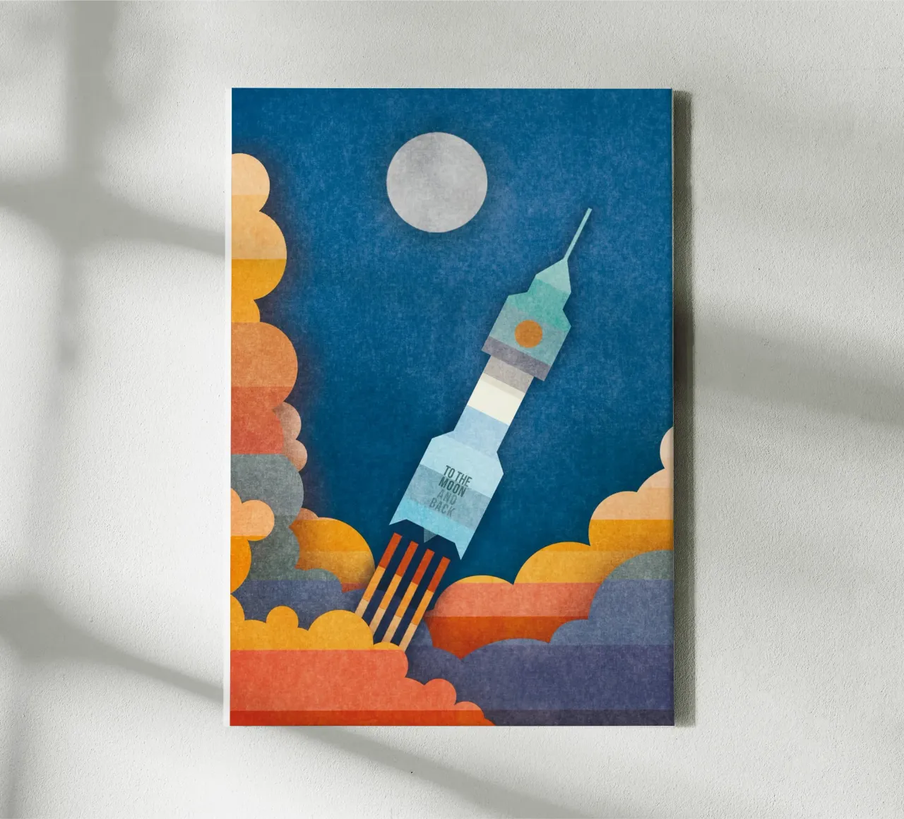 To The Moon And Back canvas van lazydaypaper