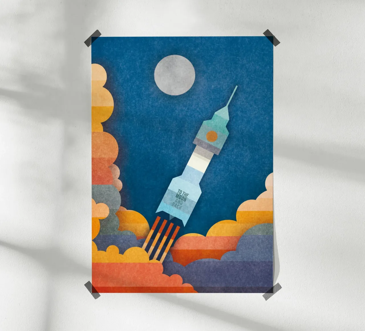 To The Moon And Back poster da lazydaypaper
