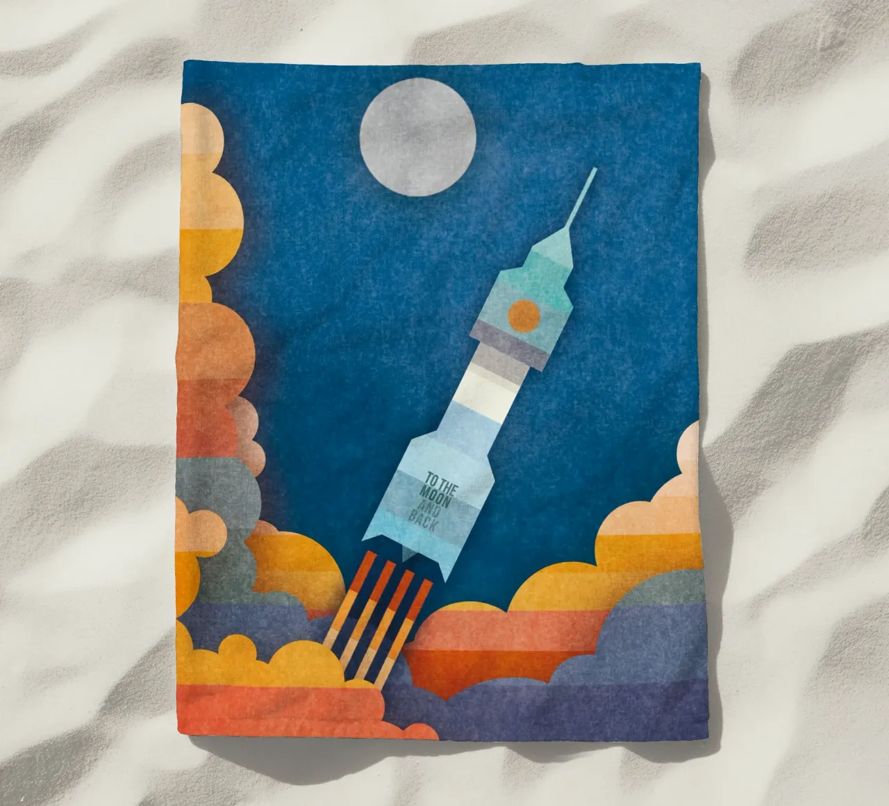 To The Moon And Back telo mare da lazydaypaper