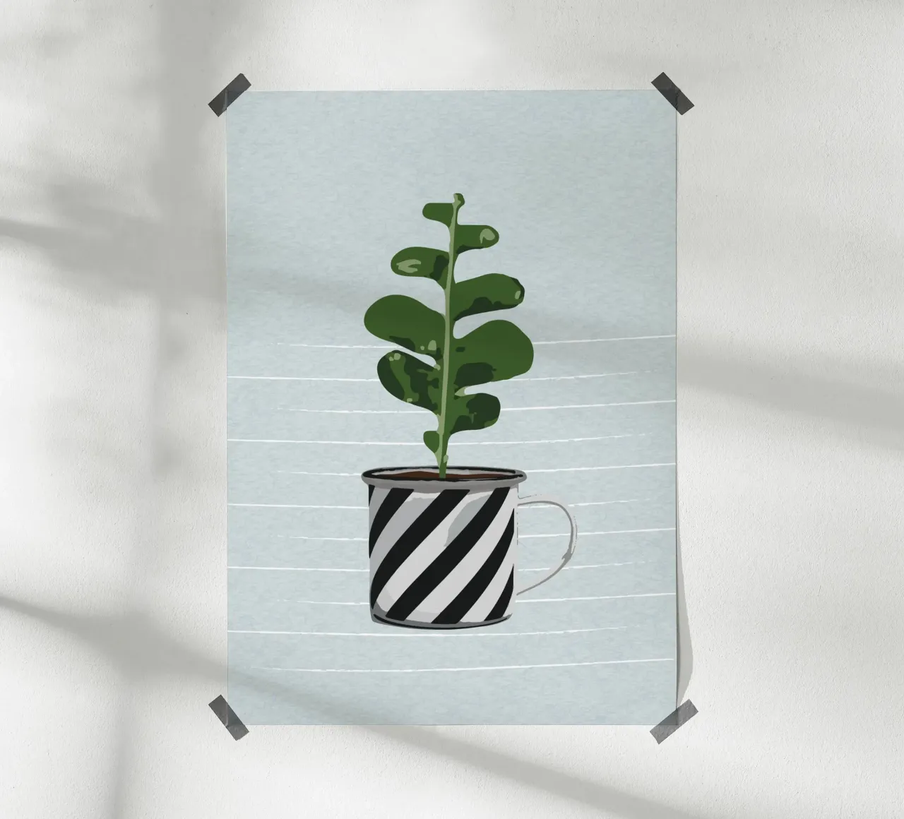 Sukkulente Nr. 03 poster con telaio in plastica da lazydaypaper